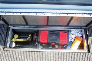 Sneaky toolbox with surge tank and fuel pumps